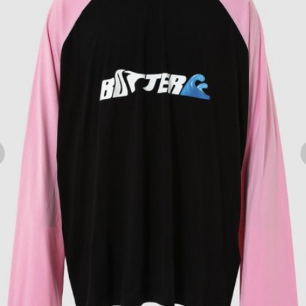 Botter Mens White Wave Print Long Sleeve T-Shirt